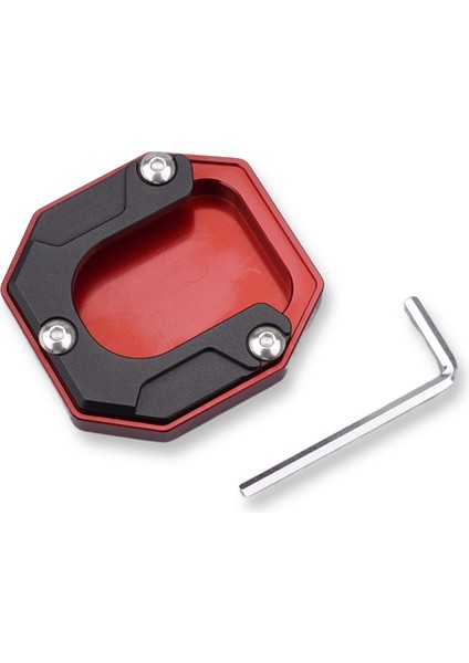 Motosiklet Kickstand Ayak Yan Standı Uzatma Pedi Destek Plakası Voge SR250GT SR250GT Siyah ve Kırmızı (Yurt Dışından)