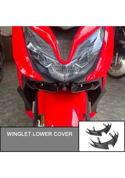 Motosiklet Ön Kaplama Kanatçıkları Aerodinamik Kanat Yan Kanatlar Spoiler Honda Forza 350 NSS350 2023 2024 Siyah (Yurt Dışından) fiyatları