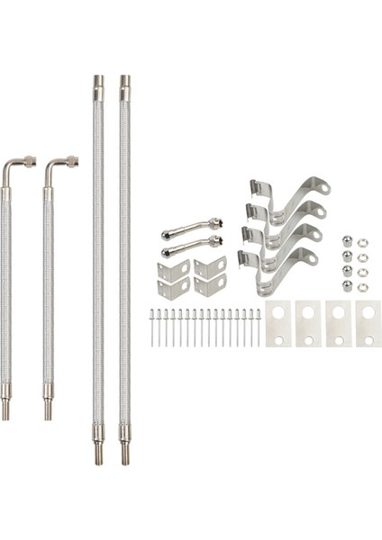 Dually Valf Gövdesi Uzatma Kiti, Örgülü Valf Gövdesi Uzatma 16 Inç Ila 19-1/2 Inç Çift Tekerlek Lastik Valf Uzatma Uzatma (Yurt Dışından)