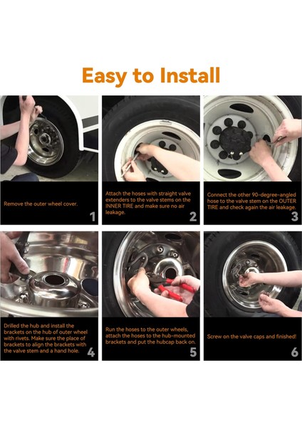 Dually Valf Gövdesi Uzatma Kiti, Örgülü Valf Gövdesi Uzatma 16 Inç Ila 19-1/2 Inç Çift Tekerlek Lastik Valf Uzatma Uzatma (Yurt Dışından) fiyatları