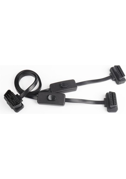 60CM Uzunluğunda Obd2 16PIN Anahtarlı Uzatma Kablosu Düz Tel Adaptörü Otomatik 1 Erkekten 2 Dişiye Obd 16 Pin Dönüştürücü Fiş (Yurt Dışından) modelleri