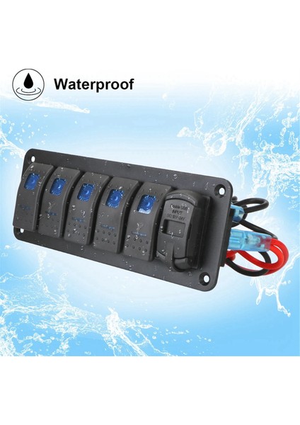 Salıncak Anahtarı Paneli Işık Geçişi Dijital Voltaj Göstergesi 4.2A USB Şarj Portu Araba Deniz Rv Kamyon Için (Yurt Dışından) modelleri