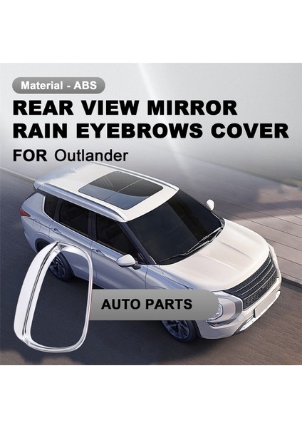Dikiz Aynası Yağmur Kaşları Kapağı Kapı Yan Dikiz Aynaları Koruyucu Mitsubishi Outlander 2023 2024 Gümüş (Yurt Dışından) fırsatları