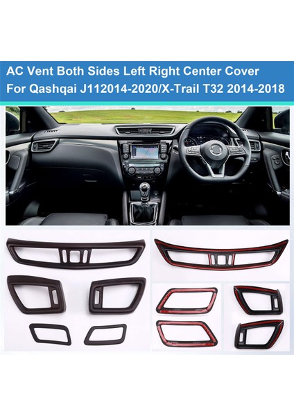 5 Adet Araba Ön Konsol Klima Havalandırma Çıkış Kapağı Nissan X-Trail T32 Rogue Qashqai J11 2014-2020 Şeftali Ağacı (Yurt Dışından) fırsatları
