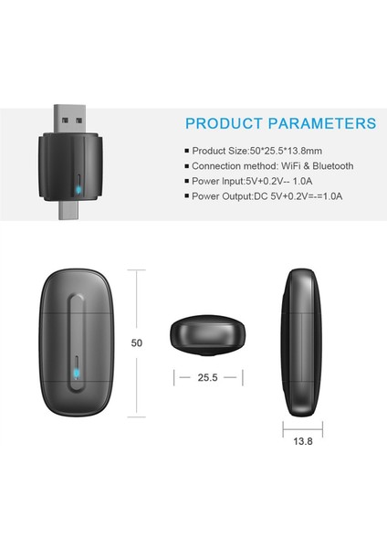 2'si 1 Arada Çift Arayüz Kablosuz Carplay/android Auto Kablosuz Carplay Adaptörü Akıllı Mini Kutu Fiş Hızlı Bağlantı Evrensel (Yurt Dışından) modelleri