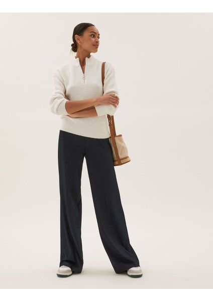 Wide Leg Örme Pantolon modelleri