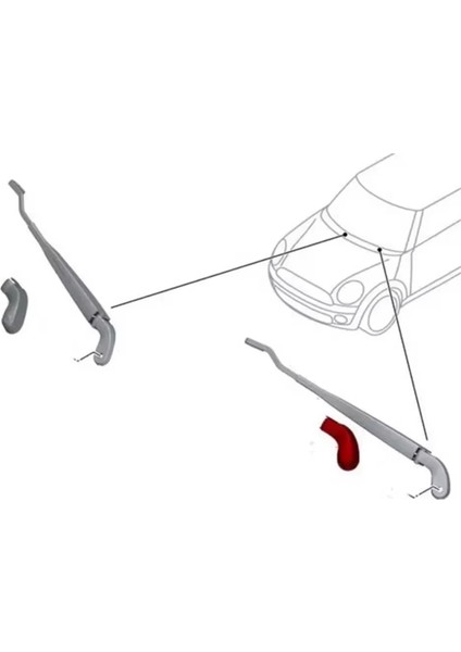 Yeni Yüksek Kaliteli Araba Ön Cam Silecek Kolu Kapağı Somun Kapağı 61617248409 Bmw Mini Cooper R56 R57 R55 R50 R52 R53 (Yurt Dışından) indirimleri