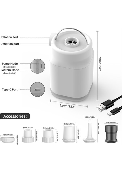 Taşınabilir Kompresörler Mını Kablosuz Lastik Şişirme Hava Kompresörü Araba Bisiklet Topu Power Bank LED Işık ile (Yurt Dışından) indirimleri