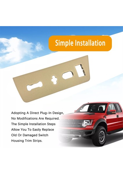 Ön Sol Sürücü Tarafı Koltuk Anahtarı Muhafazası BL3Z-14A706-FA Ford F-150 2011-2014 Elektrikli Koltuk Döşeme Paneli Kapağı (Yurt Dışından) modelleri