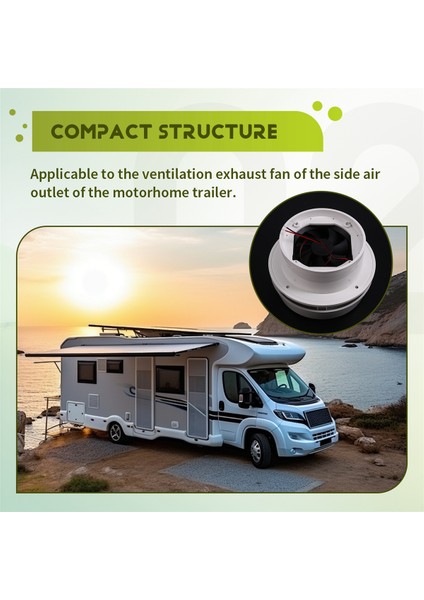 1800RPM 12V Araba Fanı Rüzgar Havalandırma Çıkışı Kampçılar Rv Römork Karavan Havalandırma Egzoz Fanları Aksesuarları (Yurt Dışından) indirimleri