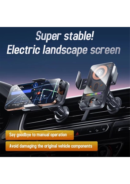 Kablosuz Araç Telefon Tutucu 15W Kablosuz Hızlı Şarj Kızılötesi Indüksiyon Telefon Standı Evrensel Şeffaf iPhone Için (Yurt Dışından) fırsatları