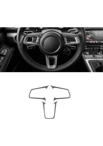 Porsche 718 982 2016-2022 Karbon Fiber Araba Direksiyon Simidi Kapağı Trim Sticker Trim Iç Aksesuarlar (Yurt Dışından) fırsatları