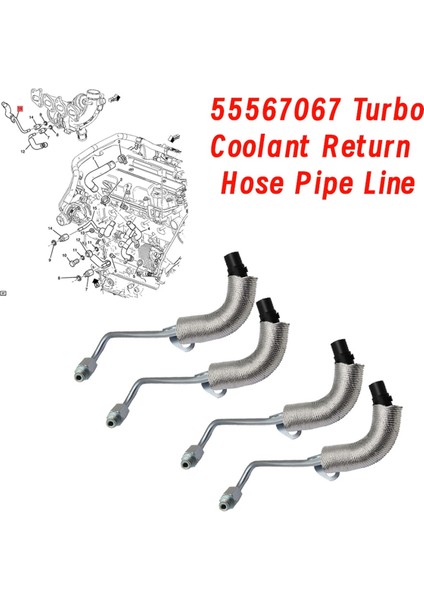 4 Adet 55567067 Turbo Soğutma Suyu Geri Dönüş Hortumu Boru Hattı Vauxhall Opel Adam Astra Meriva Zafira Buick Chevrolet Cruze Için (Yurt Dışından) modelleri