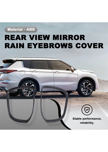 Mitsubishi Outlander 2023 2024 Için Dikiz Aynası Yağmur Kaşları Kapağı Kapı Yan Dikiz Aynaları Koruyucusu Gösterildiği Gibi (Yurt Dışından) indirimleri