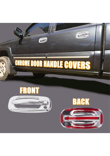 Chevrolet Silverado Tahoe Suburban Avalanche Gmc Yukon Sierra 1999-2006 Için Krom Kapı Kolu Kapağı Döşemesi (Yurt Dışından) fırsatları