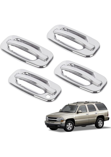 Chevrolet Silverado Tahoe Suburban Avalanche Gmc Yukon Sierra 1999-2006 Için Krom Kapı Kolu Kapağı Döşemesi (Yurt Dışından) indirimleri