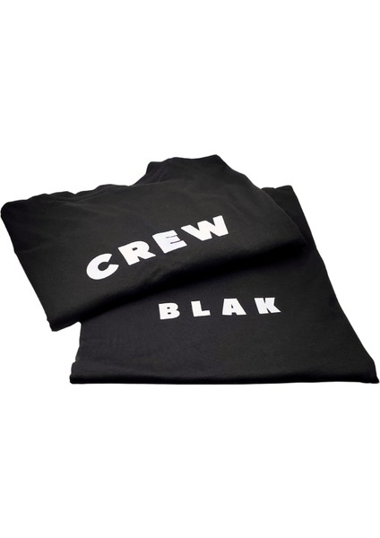 Logo Baskılı Oversize Fit Siyah Tişört