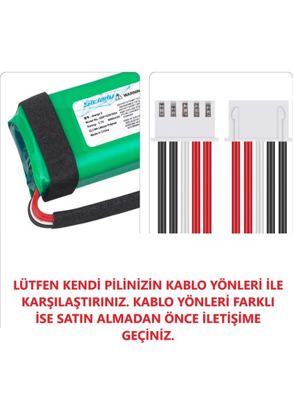 Jbl Charge 3, GSP1029102A Li-Polymer, 3.7V, 6000MAH, 22.2WH Pil Batarya modelleri