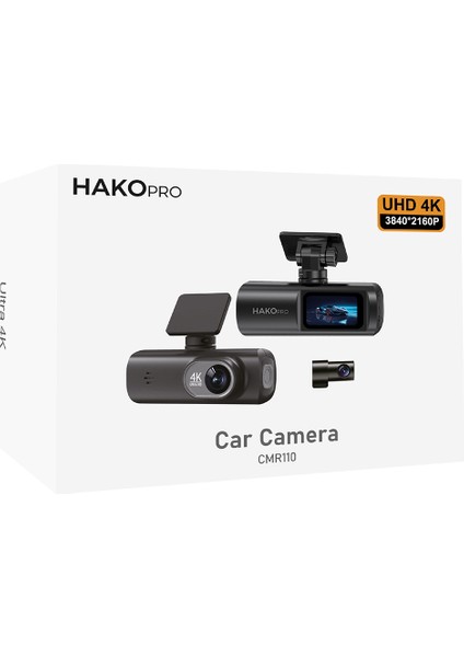 CMR110 Araç Kamerası - 4K Ultra Hd, Ön & Arka Kamera, Wi-Fi ve Geniş Açı"