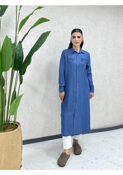 Denim Uzun Kap modelleri