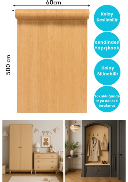 Premium Seri Kendinden Yapışkanlı Ahşap Desenli Pvc Kaplama – 60CMX500CM indirimleri