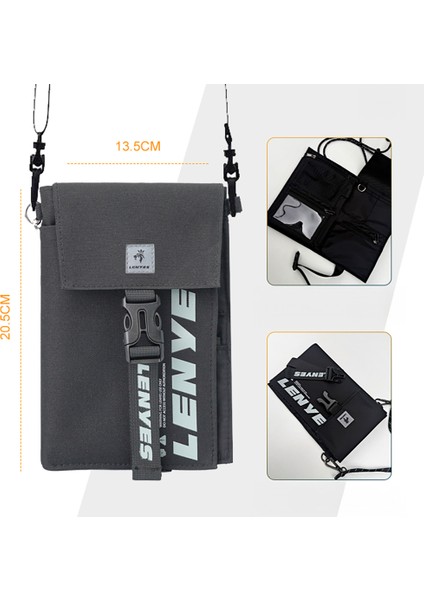 LB582 Roamer Seri Omuz Askılı Çanta Çok Amaçlı Su Geçirmez Polyester Kumaş Ayarlanabilir Gri indirimleri