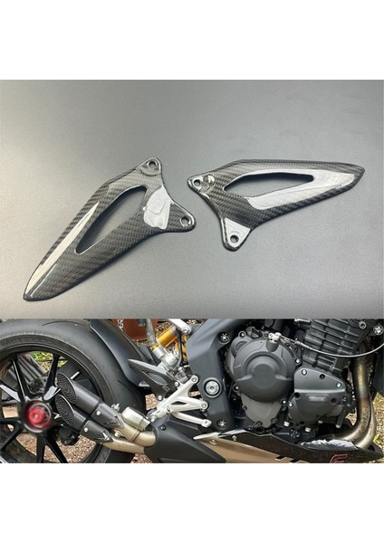 Karbon Fiber Motosiklet Aksesuarları Topuk Plakaları Koruyucular Ayak Dayamaları Speed Triple 1200RS 1200RR 2021-2024 (Yurt Dışından) modelleri