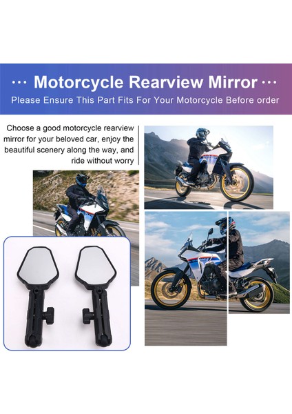 Motosiklet Dikiz Aynası Aksesuarları Ayarlanabilir Yan Aynalar Honda Transalp XL750 Xl 750 Transalp 2023 2024 (Yurt Dışından) fırsatları