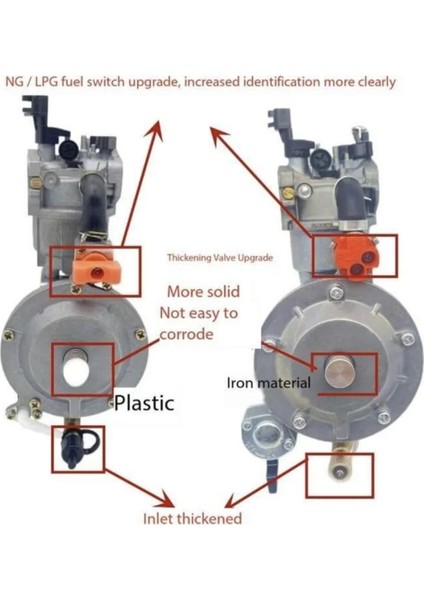 Honda GX390 Yüksek Kaliteli 188F 190F Karbüratör Için Yükseltilmiş Çift Yakıtlı Karbüratör 5-8kw Jeneratör Lpg/ng (Yurt Dışından) modelleri