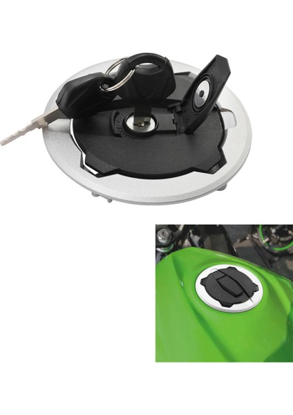 Kawasaki Ninja 400 500 650 Zx-4rr Z400 Z650 Z900 ZX6R Z H2 Yedek Parçası Için Anahtarlı Yakıt Deposu Kapağı Kapağı 51049-0735 (Yurt Dışından) modelleri