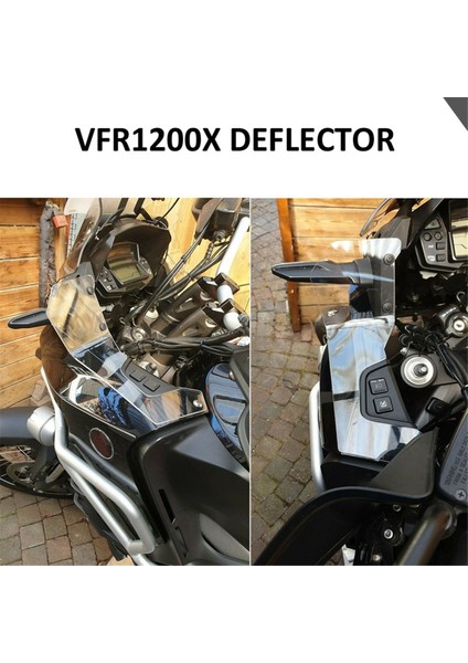 Motosiklet Yan Ön Cam Ön Cam El Camı Rüzgar Deflektörü Honda VFR1200X Crosstourer 2012-2015 Dumanlı Gri (Yurt Dışından) indirimleri