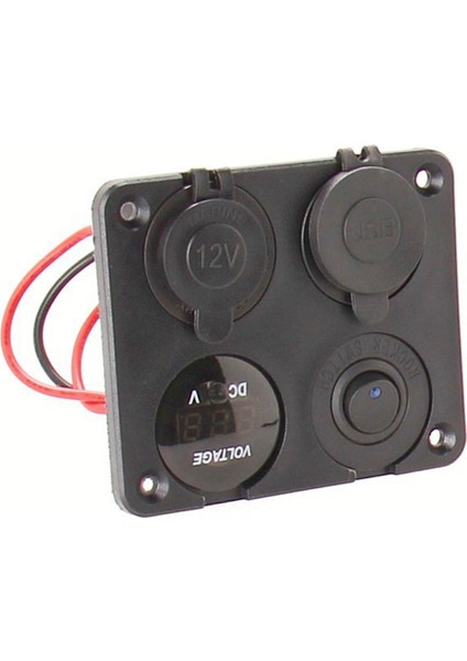 Evrensel Araba Yat 4'ü 1 Arada Panel Soket Duman Çakmağı + Çift USB Şarj Cihazı 12V-24V Anahtar Paneli Araba Deniz Rv Kamyon Için (Yurt Dışından) modelleri