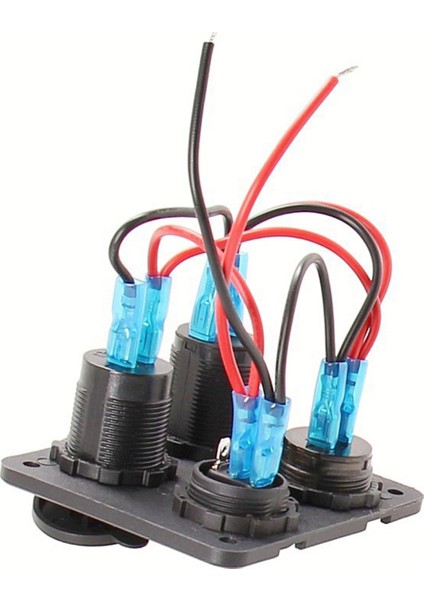 Evrensel Araba Yat 4'ü 1 Arada Panel Soket Duman Çakmağı + Çift USB Şarj Cihazı 12V-24V Anahtar Paneli Araba Deniz Rv Kamyon Için (Yurt Dışından) fırsatları