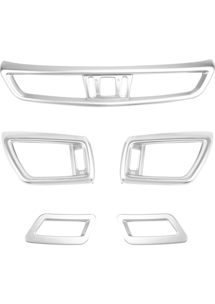 5 Adet Araba Ön Konsol Klima Havalandırma Çıkış Kapağı Nissan X-Trail T32 Rogue Qashqai J11 2014-2020 Gümüş (Yurt Dışından)