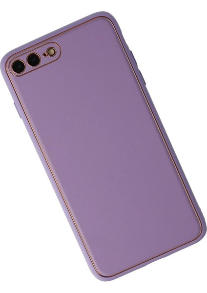 iPhone 7 Plus Kılıf Coco Deri Silikon Kapak - Lila fiyatları