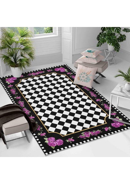 Kaymaz Taban Yıkanabilir Halı – Mutfak, Salon, Yatak Odası Için Modern Dijital Baskı Halı