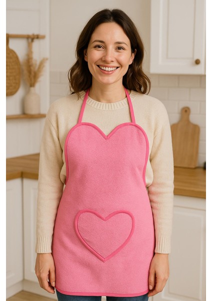 Amor Kalpli Havlu Mutfak Önlüğü – Ayarlanabilir Askılı