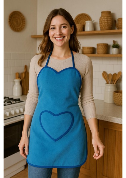 Amor Kalpli Havlu Mutfak Önlüğü – Ayarlanabilir Askılı
