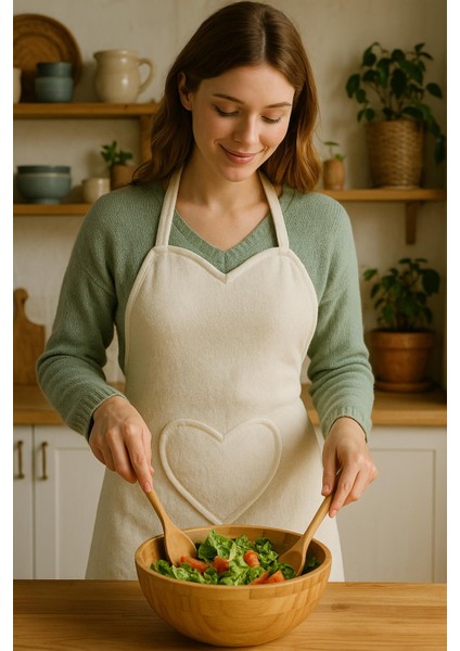 Amor Kalpli Havlu Mutfak Önlüğü – Ayarlanabilir Askılı fiyatları