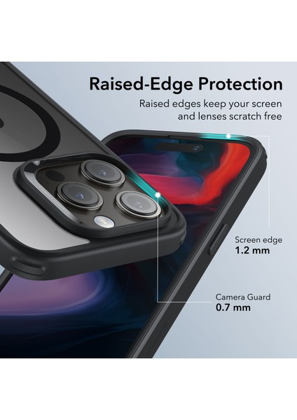 Iphone 15 Pro Halolock Mag Safe Hybrid Silikon Kılıf Şeffaf Siyah indirimleri