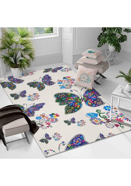 Kaymaz Taban Yıkanabilir Halı – Mutfak, Salon, Yatak Odası Için Modern Dijital Baskı Halı