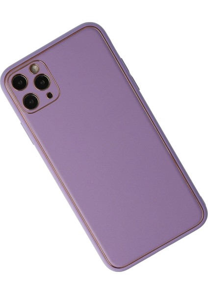 iPhone 11 Pro Kılıf Coco Deri Silikon Kapak - Lila fiyatları