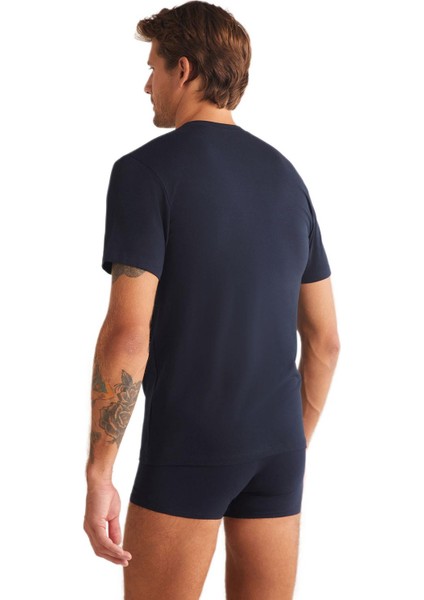 Antonio Lacivert V Yaka Atlet T-Shirt modelleri