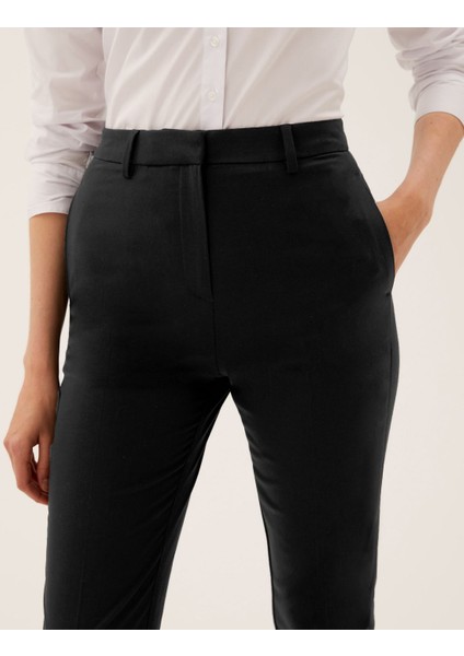 Slim Fit Yüksek Bel Pantolon