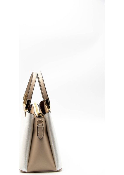 Kadın Omuz Çantası 913-42435 Silver Polo Bayan Çantası M46 Sedef-Mat S.nut modelleri