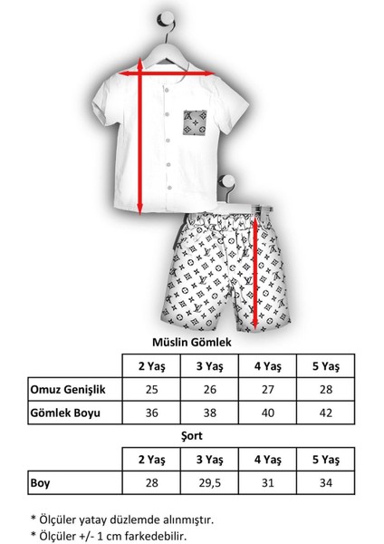 Erkek Çocuk Müslin Gömlek Şort 2'li Takım Lv Tasarım Gri 2-3-4-5 Yaş Seçenekli fiyatları