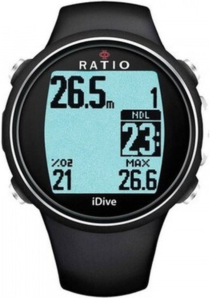 Ratıo Dalış Bilgisayarı Idive Sport Easy, Siyah