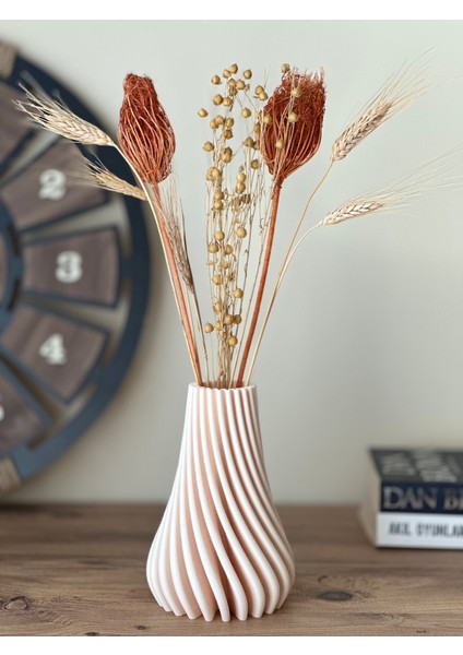 Salkım Vazo - Modern Pampas ve Çiçek Vazosu 17,5cm