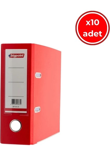 Telgraf Klasör, 10 Adet,2 Halka, 480 A5 Sayfa,telgraf,kırmızı