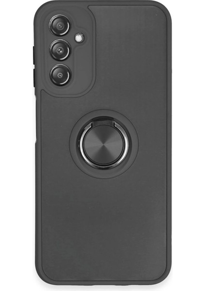 Samsung Galaxy A14 4g Kılıf Montreal Yüzüklü Silikon Kapak - Siyah
